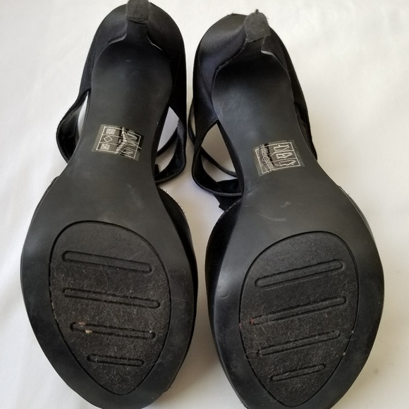 Lulu Townsend Black Satin Heels - Picture 5 of 5